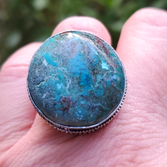 New Chrysocolla 925 Silver Ring. - Picture 14 of 16